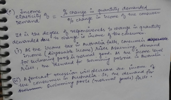 eRosh e epastici y sb-. % change en guan tity demanded % cuong. vn tncome @ptue cenuin.w cienmanded daue to c (i As the incom