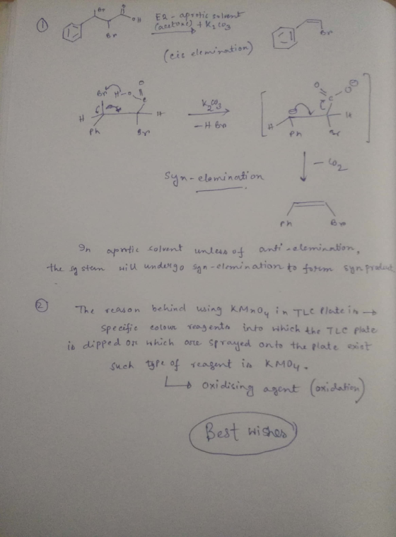 EA aprotic solvent Cacetone) 4 K cos (eis elemination) 14 H B Ph Ph Syn-elemin ation anti elemi,ntion ayprtie colvent Hiu und