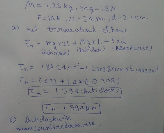 /M= 1.25kg, mgel o) nut tosnquw obout elbous Zn= 1.gx 24x102+ 1,2sxg.BX12xt-2. }4.× 2 2n02 てnニ0.432 t l 47-40. 308