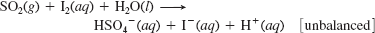 SO2(g) + 2(aH20 HSO4 (aq) I(a)H(a unbalanced)