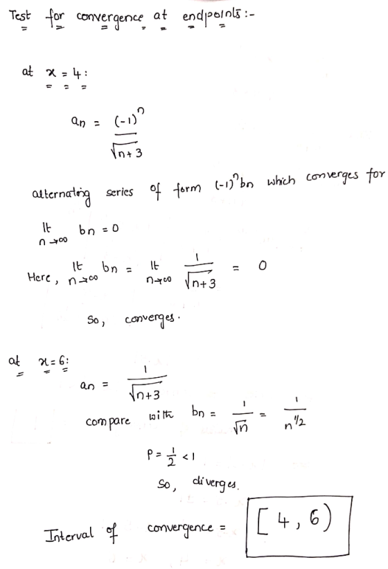 at endpans: Test Con (-) an \n+ 3 of form bn whch converges for 0ternatrig Serics Here, nc n+ 3 canverges So at an = n+3 wi t