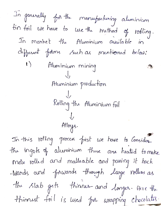 the manuhokuring aluminitum In monket fhu Aluninium availa ble in ms uh as muntionud belo 1)Aluminium minin Ptuminiumprodton