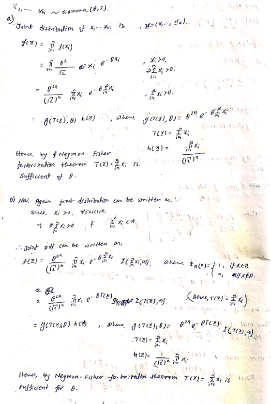 n.e. θ tx; iy.CTex),0)- by f Neyman- Fihey sufficient iohor* ltime» man- Fis 9-