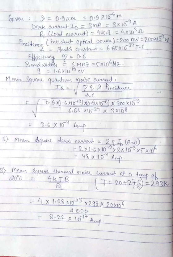 Griveu 0.9m 90.9 X10 k aurkutI,= 89A - 3x10 A RI (Load curnnt incidence incidut optcal pouea) 200 nw 20OALőw Vs0)Xt7 34 J-S