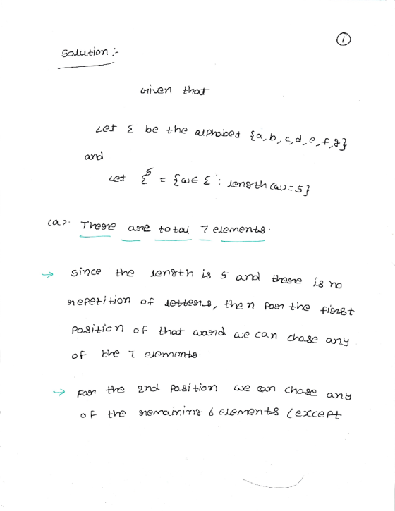 Soluutiom- oriven tho be the al Pr bed Let {a,b,c, deA3 and a Thesre asne total 7 element8 since th is s ar trere ig no nepe