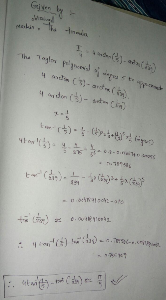 Gtiven b obtaiu Mackin lhe formdla Taylor polyromía) 01 degveo 5 to approximは ytan ch- 블.늚t 5-o.8-o.ctento coz56 5)스 4-4 5 3