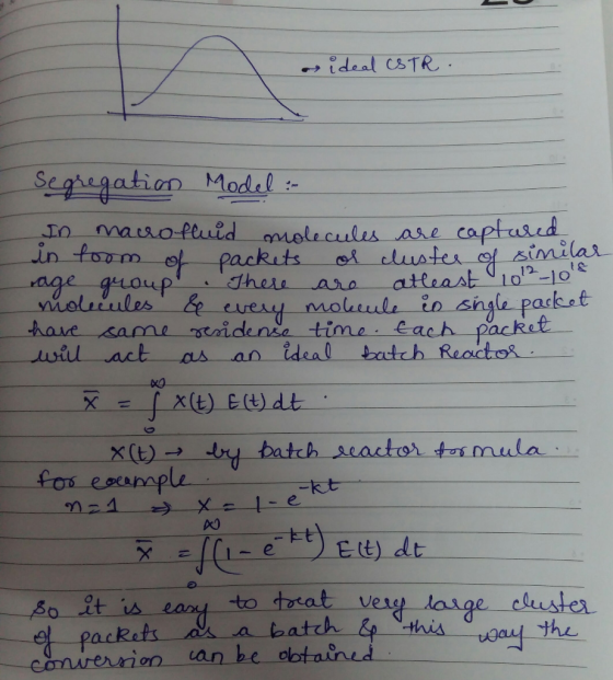 ideal CsTR Seqregation Modl captured mausofluid molecules are in form ot packits age guoup o cluster g similar atteast102-10
