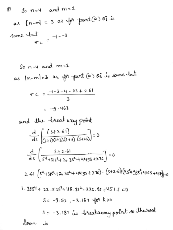 Son-and m-1 Same ut So ny and m-1 -1-3-- 23 4 2.61 3 9 463 and thu ea (s+2 61) Point d. S+ 2.61 Ls