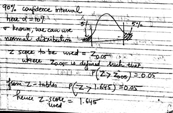 o coupdence intewal he oto -knewn,tweca ama bnt 57 We aoAdipade tha arn ztable eu z-stere= T,645 ised