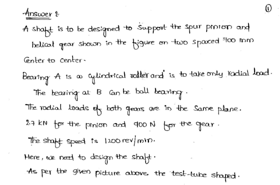 the Spur PM10の A shabt is to le desiged ouptthe pur pIen a co m shown in the tigure ơn two spaced helio ear Qnter to center