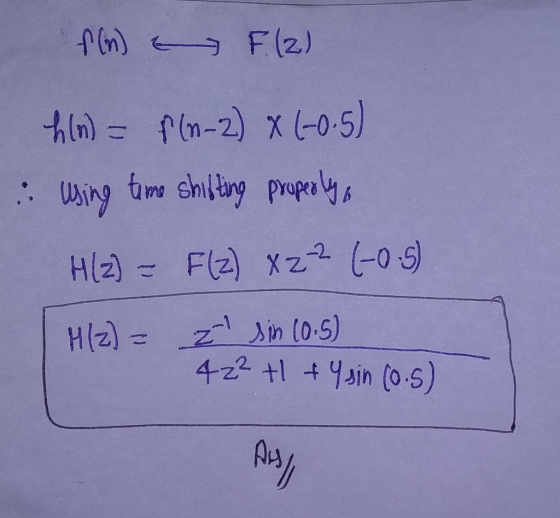 hn)-fn-2) x (-0-5) Uing te chiay prpoly Hl2) F2 Xz2 (-09 z in (0.5) 4-22 tl sin (0-5) H/2)