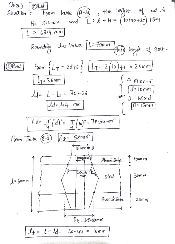 Ouer) Souton @Part Faom Table the A-31 lot30 +2084 cmd H 8.4mm >68.4 mm = 70mm Ans the Value Rowndaig lergh oBotr LT DRosnt f