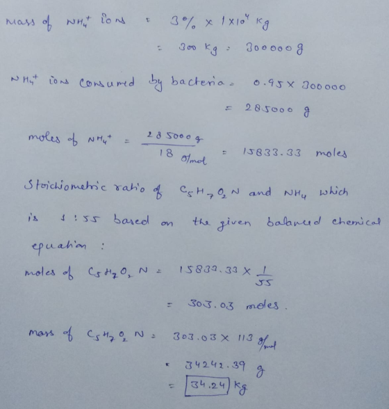 3°%% Nass 3000008 .95X 300 000 NAyto n Cosumtd b bacteria 285000 a 11 28 5000 moles t N H moles 13833-33 18 olmet S trichiome