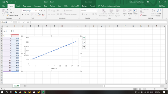 Koteswara Rao Unnam -0 × 12345678911235 Chart Tools Book1 - Excel 日勺. FormatTell me what you want to do Design Nitro Pro 10 H