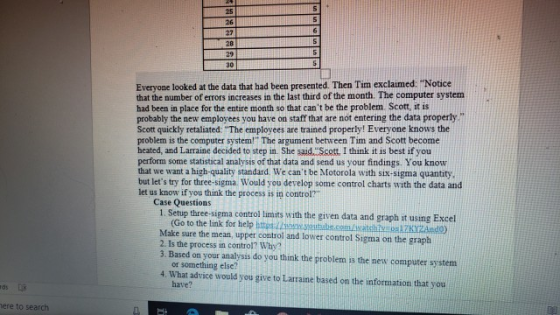 25 26 27 28 29 30 Everyone looked at the data that had been presented. Then Tim exclaimed: Notice that the number of errors