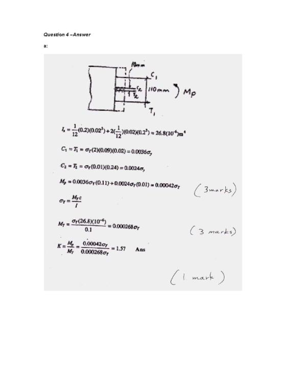 Question 4-Answer 了 L02)002))268 Ci T, ,(2)(0.09)(0.02)-00036a, €3 :0r (0.01)(0.24) # 0.024a, 12 12 C. 3m.rks) 0.0036Oy (0.11
