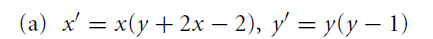 x = x(y + 2x-2), y = y(y-1 ) (a)