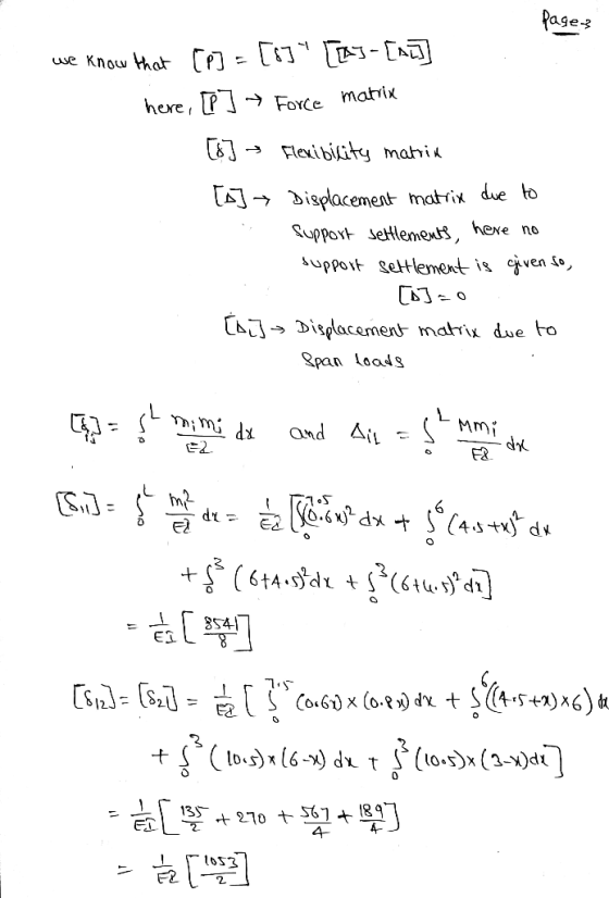 age-3 L8J → Flexibility mahix due to [AJ→ Displacement matrix uppot geltlement is cjven So, 163 → Displacement matrix due to