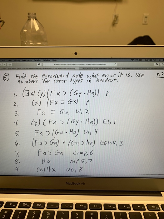 Fad the evvors)an d note what evror it is, Ure f, 2 numbevs o evror types i handout レnt (Ex (x) 69 3. VIV g. 1 Air 2 3