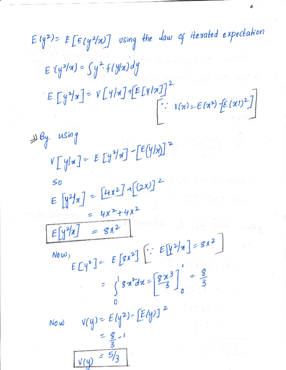 E (y21x)1 USing the law of iterated expectation )By usin 50 2 Nouo) 3