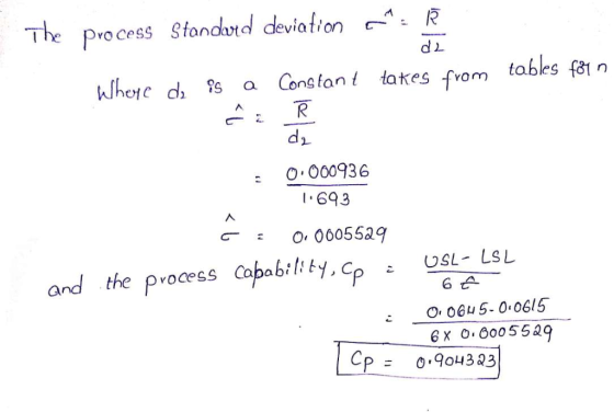 The process Sfandutd deviationR anawta deviation c-- I dl klhetc dh s a Consfont takes fom abs fat n a O 000936 I.693 CO 0605