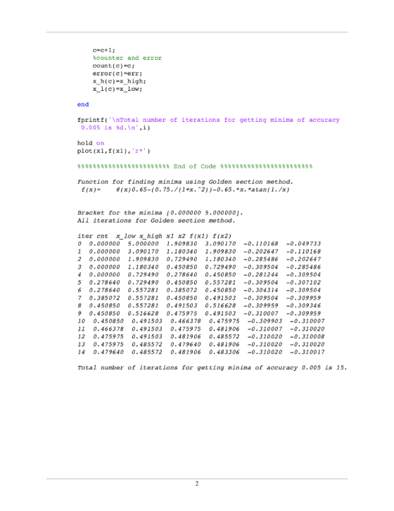 C-c+1 %counter and error count (C)c error (c)Ferr end fprintf(InTotal number of iterations for getting minima of accuracy 0.0