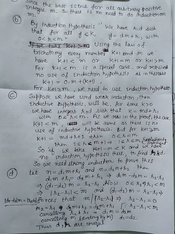 oince the base rs bue for ate aubityay Pasitie 시 0 0n 呂叉 e 사 So there m. s no need to do (hduchbnan ey indudt ion Hypothasis
