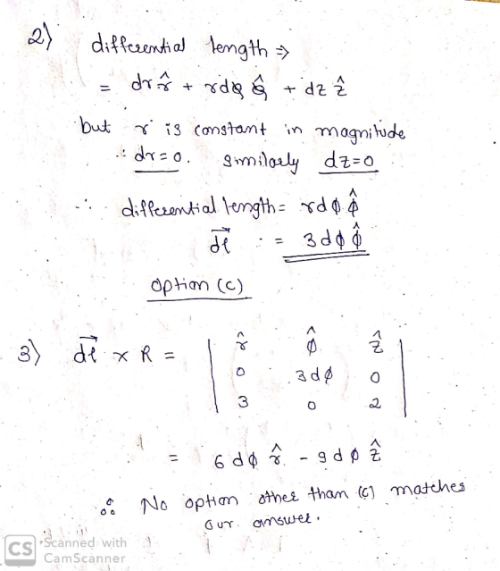 diffeential length 2P magnitude 3nloly dz-o but i3 Constamt dfferomial ength= d4 3d Optian (c) 3d A 9 d 2 6 d4 No optian athe