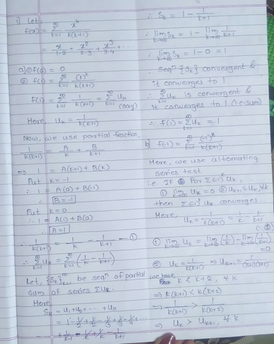 20 comwerge corwergenrt Hereu , ko e use Pcrtial-fiaction Here, ce use atemating Semes test then eme Sum2 of seric s suk