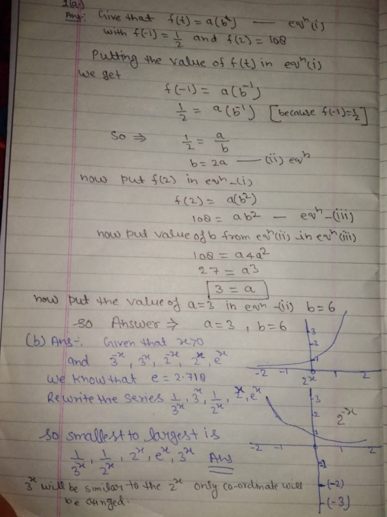 Puting the value os flt) in ei) ue get 2. ab) nouu but valte o to from etai ineh ( 2a3 You). put the Value gast in eam-60 6-