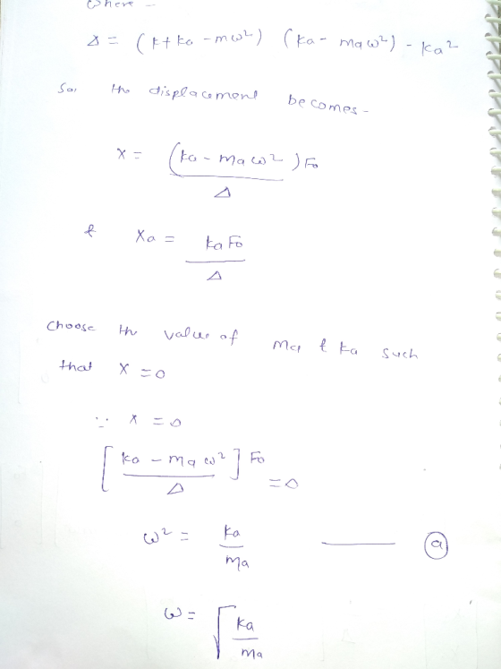 here CEa-maw) Ca displqcoment tho be cormes - Sai F х- Xa = Valu af Mc >Yoач) Sch tha FrO ma Ka Ma