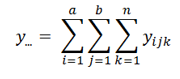 a b n yij i=1 j=1 k=1
