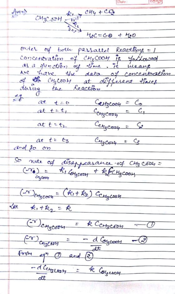 |Date CHy +CO AMX k. Hac=ce der af botla parsaltel Reatns = / concentatonof CMC0OH yolowea eaus Concentation Haw the dato dif