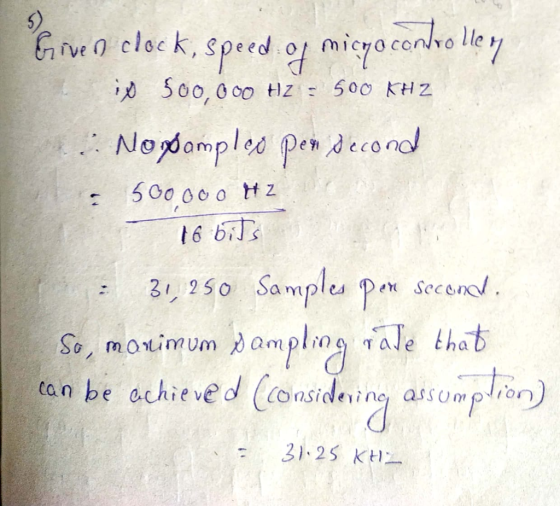 G clock, sped o mieyocenho ley ve 0 i 500,000 Hz500 KH Z Nodompled Pen aecond 16 bi Samples Per seconal 31 250 amplay rale th