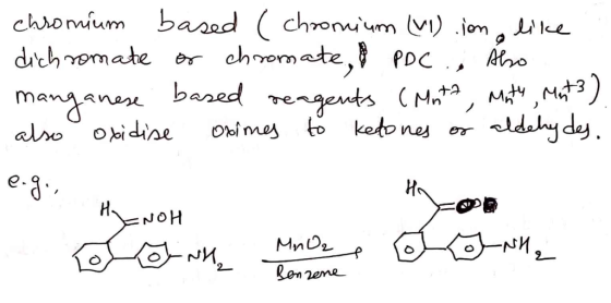 rMum manianeji 5 +A Oimes o ketones r NOH MnO