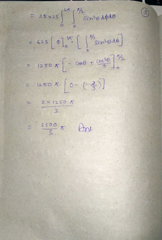 .T 25 x25 Sine dpdo 625 Sinede Cos Cos39 3 12 S0 A 12-SO A 2X 12SO 2 500 1 1
