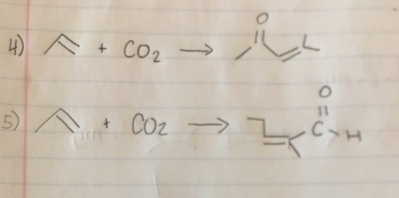 4)| ︽ + co2 → //( シし