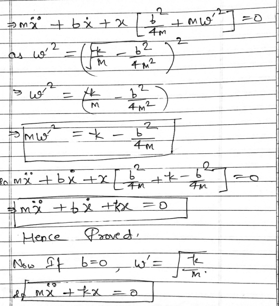 +ML 4M 2 4M2 - 4-M2 M Mu 4M bx+X oll M M +kx =0 Hence Ped MX