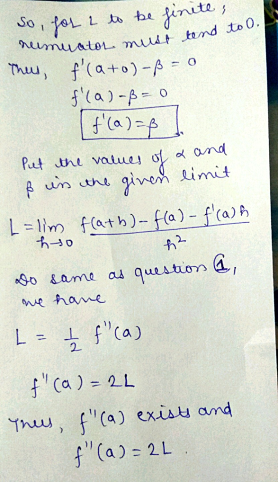 h t.muu tand too. Thuu mers limit 2 o ame au queAtiom 2. a) exasu and リ f(a)= 2L