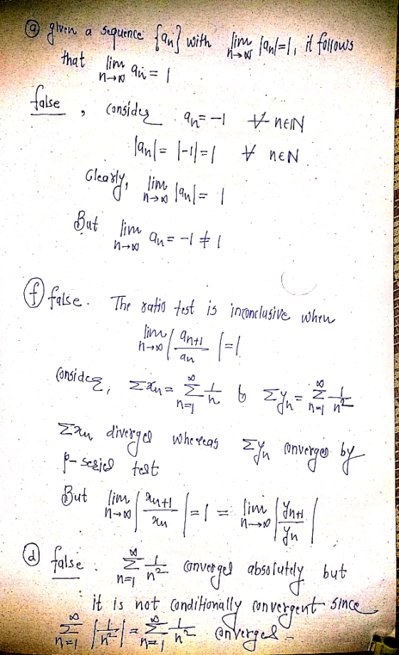 3) given, a squence fan? With lingjanl=li it fallows that lima =1 -aise ut [im,