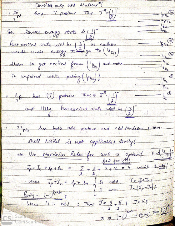 Causicdse ouly odd Nuclen! 15 Thns So thas prtens 7 2P3 Sts lawest 20 ast 3 os ucleon te excited ete will be neds wose d3s rc