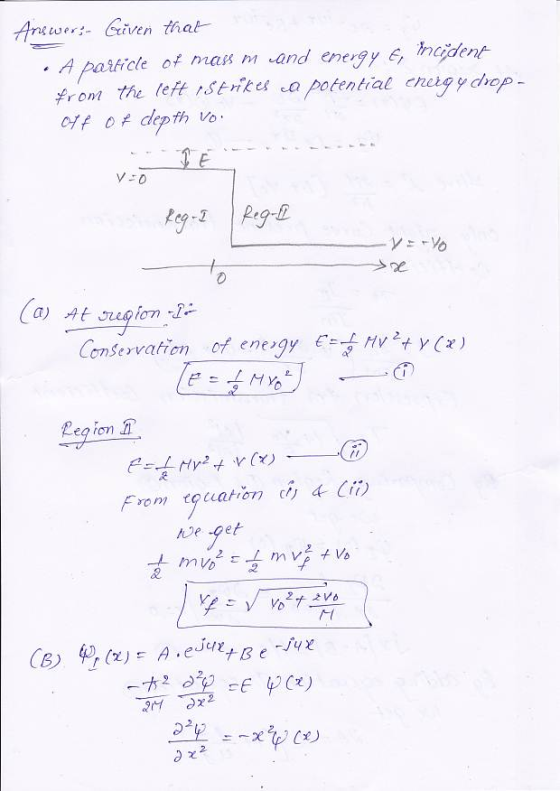 wer iven that 4 Frorn the left ↑SErfku co potential energy drop Off 0 depth Vo Conservation o enegyHy Leg ion 1 lve get 2 2.