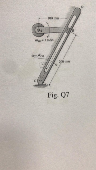D 100 mm B OA 0B 3rad/s cD acD 200 mm 30% Fig. Q7