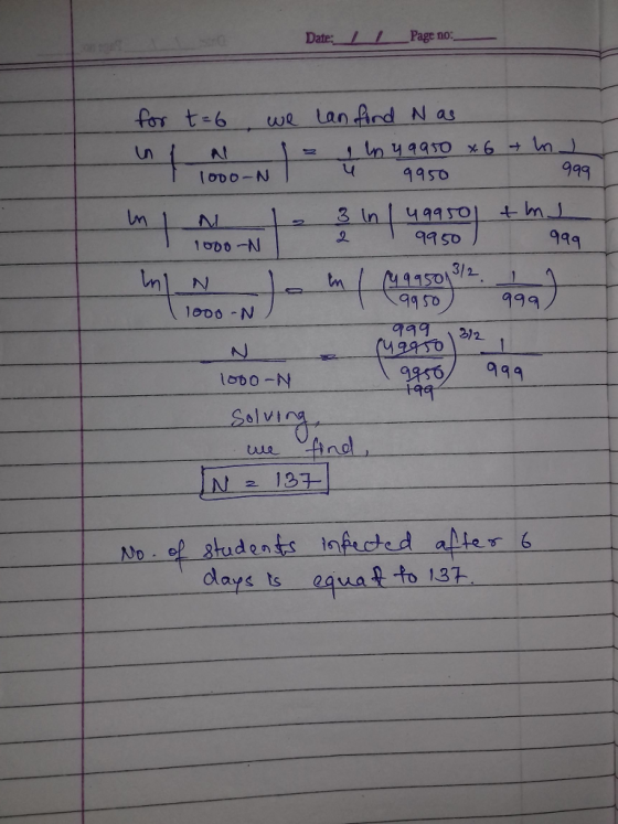 Date: Page no for t-b we lan fnd N as 4950 At aa So 949 312 99 50 29 30 9 99q AJ Solvi N2 133 dlays ts equat to 131 No of stu