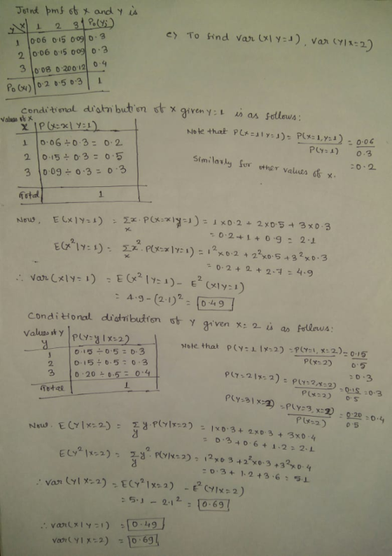 ey To find van y:s), van (ylen) 1006 015 009 0.3 2 006 015 009 0.3 3 008 0 20012 04 Po () 02 5 031 Condi t No te that PLた」1%)
