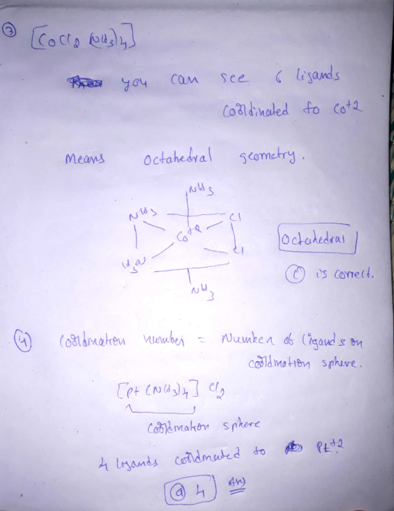 Means octaedval cometry Cl Co Mluw