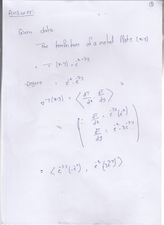 Ansu er Given data Theemle ure a me χ-3 Degieee A dy -3y dy
