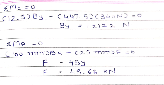 Mc CH47. SDC 340ND By C12.SBy | 21 2 EmA C loo mm DB y F C2 S mmdE 4By 48. 68 kN LLL