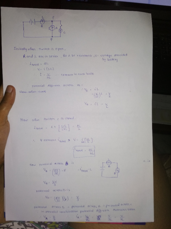 I nthally uhen suntch is open ou base a r rent in cach wuib 1 5 Now posential aCaoss total 3 3 potenstal ac ossDs