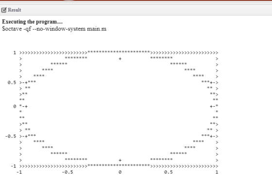 Result Executing the program.... Soctave -qf--no-window-system main.m x *8 x *8 0.5